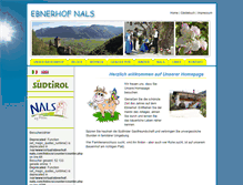 Tablet Screenshot of ebnerhof-nals.com